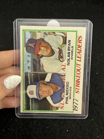 Phil Niekro & Nolan Ryan Baseball Card: KEY WORDS: INDIAN ARTIFACT ARTIFACTS ARROWHEAD ARROWHEADS NATIVE AMERICAN MISSISSIPPIAN QUAPAW CADDO POTTERY COINS MORGAN DOLLAR PEACE DOLLAR SILVER COINS. All coins have been Sigma tested for