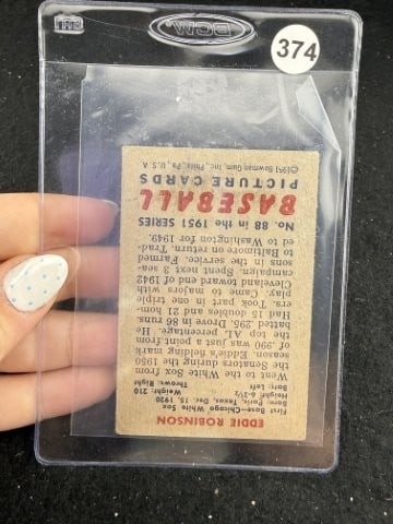 Eddie Robinson Baseball Card - 2