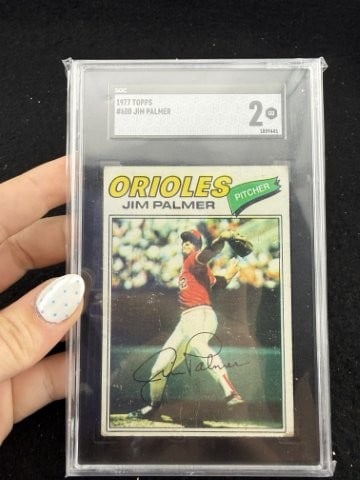1977 Topps Jim Palmer Baseball Card: KEY WORDS: INDIAN ARTIFACT ARTIFACTS ARROWHEAD ARROWHEADS NATIVE AMERICAN MISSISSIPPIAN QUAPAW CADDO POTTERY COINS MORGAN DOLLAR PEACE DOLLAR SILVER COINS. All coins have been Sigma tested for authent
