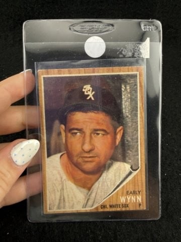 Topps Early Wynn Baseball Card: KEY WORDS: INDIAN ARTIFACT ARTIFACTS ARROWHEAD ARROWHEADS NATIVE AMERICAN MISSISSIPPIAN QUAPAW CADDO POTTERY COINS MORGAN DOLLAR PEACE DOLLAR SILVER COINS. All coins have been Sigma tested for