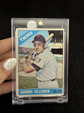 1966 Topps Harmon Killebrew Baseball Card: KEY WORDS: INDIAN ARTIFACT ARTIFACTS ARROWHEAD ARROWHEADS NATIVE AMERICAN MISSISSIPPIAN QUAPAW CADDO POTTERY COINS MORGAN DOLLAR PEACE DOLLAR SILVER COINS. All coins have been Sigma tested for