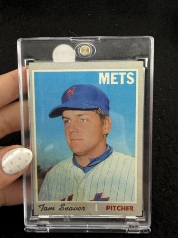 1970 Topps Tom Seaver Baseball Card: KEY WORDS: INDIAN ARTIFACT ARTIFACTS ARROWHEAD ARROWHEADS NATIVE AMERICAN MISSISSIPPIAN QUAPAW CADDO POTTERY COINS MORGAN DOLLAR PEACE DOLLAR SILVER COINS. All coins have been Sigma tested for