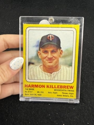 Trans-O-Gram Harmon Killebrew Baseball Card: KEY WORDS: INDIAN ARTIFACT ARTIFACTS ARROWHEAD ARROWHEADS NATIVE AMERICAN MISSISSIPPIAN QUAPAW CADDO POTTERY COINS MORGAN DOLLAR PEACE DOLLAR SILVER COINS. All coins have been Sigma tested for