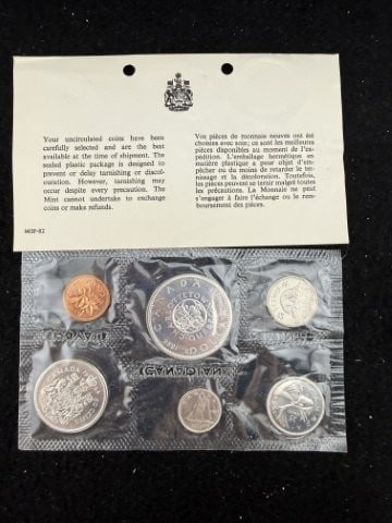 Canadian Coin Set: KEY WORDS: INDIAN ARTIFACT ARTIFACTS ARROWHEAD ARROWHEADS NATIVE AMERICAN MISSISSIPPIAN QUAPAW CADDO POTTERY COINS MORGAN DOLLAR PEACE DOLLAR SILVER COINS. All coins have been Sigma tested for authent