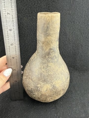 Caddo Water Bottle Solid: KEY WORDS: INDIAN ARTIFACT ARTIFACTS ARROWHEAD ARROWHEADS NATIVE AMERICAN MISSISSIPPIAN QUAPAW CADDO POTTERY COINS MORGAN DOLLAR PEACE DOLLAR SILVER COINS. All coins have been Sigma tested for