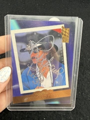 Richard Petty Hand Signed Authentic Autograph: KEY WORDS: INDIAN ARTIFACT ARTIFACTS ARROWHEAD ARROWHEADS NATIVE AMERICAN MISSISSIPPIAN QUAPAW CADDO POTTERY COINS MORGAN DOLLAR PEACE DOLLAR SILVER COINS. All coins have been Sigma tested for authent