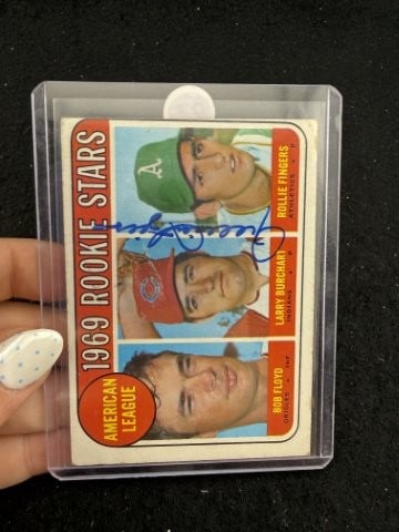 Rollie Fingers Hand Signed Authentic Autograph: KEY WORDS: INDIAN ARTIFACT ARTIFACTS ARROWHEAD ARROWHEADS NATIVE AMERICAN MISSISSIPPIAN QUAPAW CADDO POTTERY COINS MORGAN DOLLAR PEACE DOLLAR SILVER COINS. All coins have been Sigma tested for authent