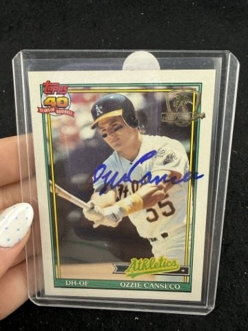 Ozzie Canseco Hand Signed Authentic Autograph: KEY WORDS: INDIAN ARTIFACT ARTIFACTS ARROWHEAD ARROWHEADS NATIVE AMERICAN MISSISSIPPIAN QUAPAW CADDO POTTERY COINS MORGAN DOLLAR PEACE DOLLAR SILVER COINS. All coins have been Sigma tested for authent