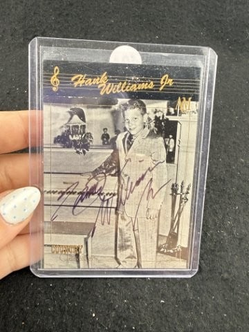 Hank Williams Jr. Hand Signed Authentic Autograph: KEY WORDS: INDIAN ARTIFACT ARTIFACTS ARROWHEAD ARROWHEADS NATIVE AMERICAN MISSISSIPPIAN QUAPAW CADDO POTTERY COINS MORGAN DOLLAR PEACE DOLLAR SILVER COINS. All coins have been Sigma tested for