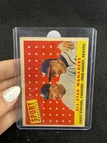 All-Star Managers Baseball Card: KEY WORDS: INDIAN ARTIFACT ARTIFACTS ARROWHEAD ARROWHEADS NATIVE AMERICAN MISSISSIPPIAN QUAPAW CADDO POTTERY COINS MORGAN DOLLAR PEACE DOLLAR SILVER COINS. All coins have been Sigma tested for authent