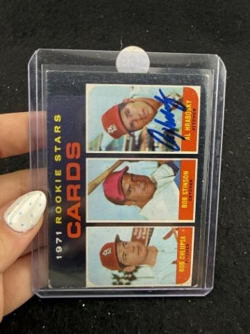 Al Hrabosky Hand Signed Authentic Autograph: KEY WORDS: INDIAN ARTIFACT ARTIFACTS ARROWHEAD ARROWHEADS NATIVE AMERICAN MISSISSIPPIAN QUAPAW CADDO POTTERY COINS MORGAN DOLLAR PEACE DOLLAR SILVER COINS. All coins have been Sigma tested for authent