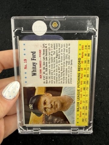 Whitey Ford Baseball Card: KEY WORDS: INDIAN ARTIFACT ARTIFACTS ARROWHEAD ARROWHEADS NATIVE AMERICAN MISSISSIPPIAN QUAPAW CADDO POTTERY COINS MORGAN DOLLAR PEACE DOLLAR SILVER COINS. All coins have been Sigma tested for