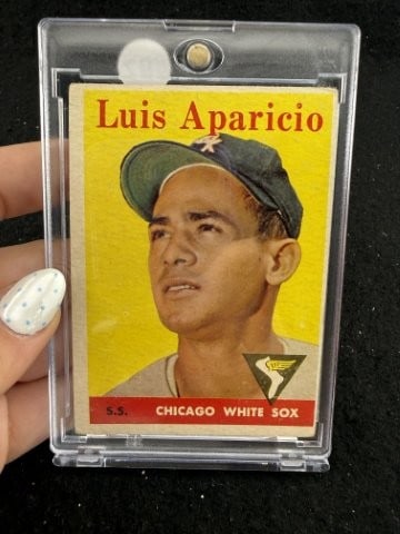 Luis Aparicio Baseball Card: KEY WORDS: INDIAN ARTIFACT ARTIFACTS ARROWHEAD ARROWHEADS NATIVE AMERICAN MISSISSIPPIAN QUAPAW CADDO POTTERY COINS MORGAN DOLLAR PEACE DOLLAR SILVER COINS. All coins have been Sigma tested for authent