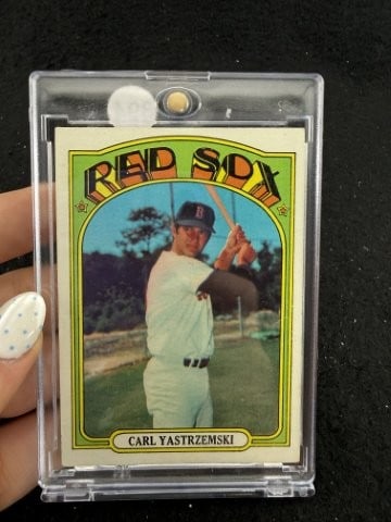 1972 Topps Carl Yastrzemski Baseball Card: KEY WORDS: INDIAN ARTIFACT ARTIFACTS ARROWHEAD ARROWHEADS NATIVE AMERICAN MISSISSIPPIAN QUAPAW CADDO POTTERY COINS MORGAN DOLLAR PEACE DOLLAR SILVER COINS. All coins have been Sigma tested for