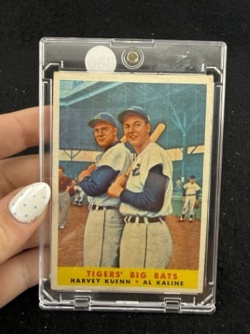 Harvey Kuenn & Al Kaline Baseball Card: KEY WORDS: INDIAN ARTIFACT ARTIFACTS ARROWHEAD ARROWHEADS NATIVE AMERICAN MISSISSIPPIAN QUAPAW CADDO POTTERY COINS MORGAN DOLLAR PEACE DOLLAR SILVER COINS. All coins have been Sigma tested for