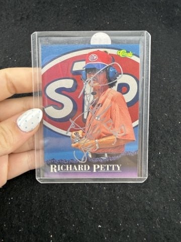 Richard Petty Hand Signed Authentic Autograph: KEY WORDS: INDIAN ARTIFACT ARTIFACTS ARROWHEAD ARROWHEADS NATIVE AMERICAN MISSISSIPPIAN QUAPAW CADDO POTTERY COINS MORGAN DOLLAR PEACE DOLLAR SILVER COINS. All coins have been Sigma tested for authent