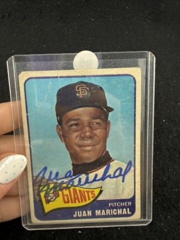 Juan Marichal Hand Signed Authentic Autograph: KEY WORDS: INDIAN ARTIFACT ARTIFACTS ARROWHEAD ARROWHEADS NATIVE AMERICAN MISSISSIPPIAN QUAPAW CADDO POTTERY COINS MORGAN DOLLAR PEACE DOLLAR SILVER COINS. All coins have been Sigma tested for authent