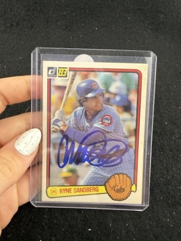 Ryne Sandberg Hand Signed Authentic Autograph: KEY WORDS: INDIAN ARTIFACT ARTIFACTS ARROWHEAD ARROWHEADS NATIVE AMERICAN MISSISSIPPIAN QUAPAW CADDO POTTERY COINS MORGAN DOLLAR PEACE DOLLAR SILVER COINS. All coins have been Sigma tested for