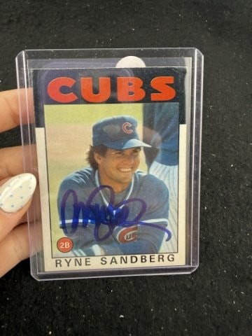 Ryne Sandberg Hand Signed Authentic Autograph: KEY WORDS: INDIAN ARTIFACT ARTIFACTS ARROWHEAD ARROWHEADS NATIVE AMERICAN MISSISSIPPIAN QUAPAW CADDO POTTERY COINS MORGAN DOLLAR PEACE DOLLAR SILVER COINS. All coins have been Sigma tested for