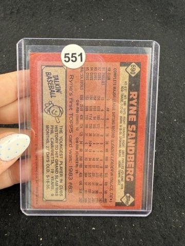 Ryne Sandberg Hand Signed Authentic Autograph - 2