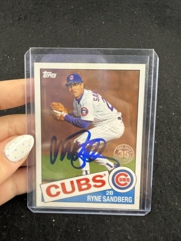 Ryne Sandberg Hand Signed Authentic Autograph: KEY WORDS: INDIAN ARTIFACT ARTIFACTS ARROWHEAD ARROWHEADS NATIVE AMERICAN MISSISSIPPIAN QUAPAW CADDO POTTERY COINS MORGAN DOLLAR PEACE DOLLAR SILVER COINS. All coins have been Sigma tested for