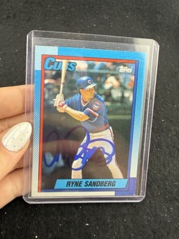 Ryne Sandberg Hand Signed Authentic Autograph: KEY WORDS: INDIAN ARTIFACT ARTIFACTS ARROWHEAD ARROWHEADS NATIVE AMERICAN MISSISSIPPIAN QUAPAW CADDO POTTERY COINS MORGAN DOLLAR PEACE DOLLAR SILVER COINS. All coins have been Sigma tested for