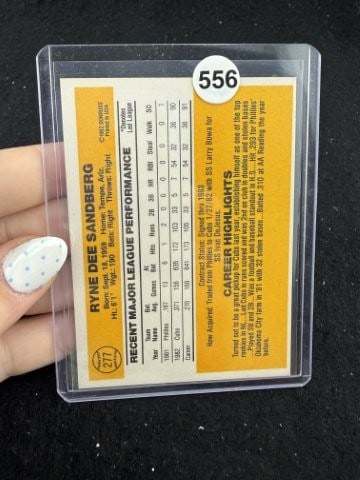 Ryne Sandberg Hand Signed Authentic Autograph - 2