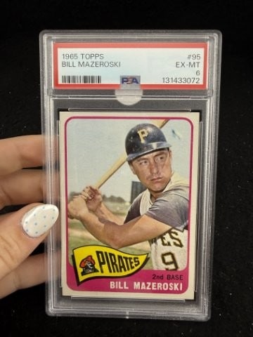 1965 Topps Bill Mazeroski Baseball Card: KEY WORDS: INDIAN ARTIFACT ARTIFACTS ARROWHEAD ARROWHEADS NATIVE AMERICAN MISSISSIPPIAN QUAPAW CADDO POTTERY COINS MORGAN DOLLAR PEACE DOLLAR SILVER COINS. All coins have been Sigma tested for