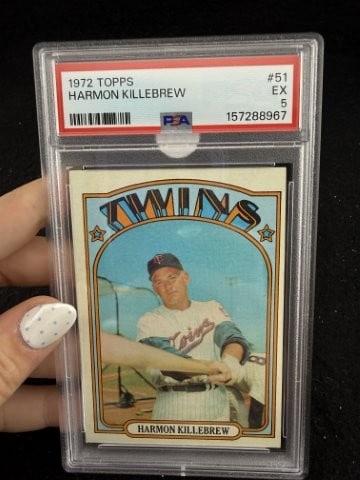1972 Topps Harmon Killebrew Baseball Card: KEY WORDS: INDIAN ARTIFACT ARTIFACTS ARROWHEAD ARROWHEADS NATIVE AMERICAN MISSISSIPPIAN QUAPAW CADDO POTTERY COINS MORGAN DOLLAR PEACE DOLLAR SILVER COINS. All coins have been Sigma tested for