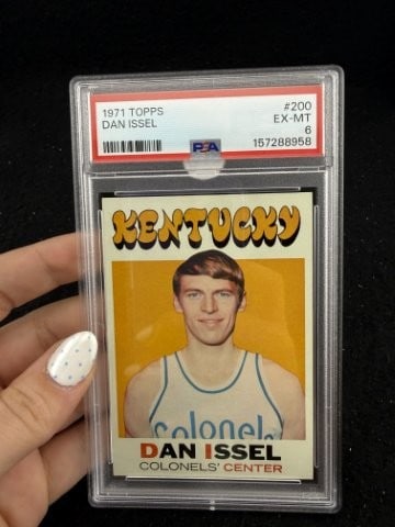 1971 Topps Dan Issel: KEY WORDS: INDIAN ARTIFACT ARTIFACTS ARROWHEAD ARROWHEADS NATIVE AMERICAN MISSISSIPPIAN QUAPAW CADDO POTTERY COINS MORGAN DOLLAR PEACE DOLLAR SILVER COINS. All coins have been Sigma tested for