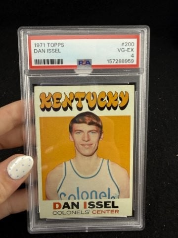 1971 Topps Dan Issel: KEY WORDS: INDIAN ARTIFACT ARTIFACTS ARROWHEAD ARROWHEADS NATIVE AMERICAN MISSISSIPPIAN QUAPAW CADDO POTTERY COINS MORGAN DOLLAR PEACE DOLLAR SILVER COINS. All coins have been Sigma tested for authent