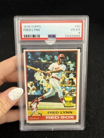 1976 Topps Fred Lynn Baseball Card: KEY WORDS: INDIAN ARTIFACT ARTIFACTS ARROWHEAD ARROWHEADS NATIVE AMERICAN MISSISSIPPIAN QUAPAW CADDO POTTERY COINS MORGAN DOLLAR PEACE DOLLAR SILVER COINS. All coins have been Sigma tested for