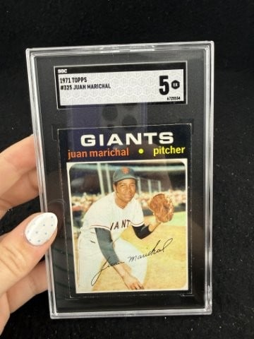 1971 Topps Juan Marichal Baseball Card: KEY WORDS: INDIAN ARTIFACT ARTIFACTS ARROWHEAD ARROWHEADS NATIVE AMERICAN MISSISSIPPIAN QUAPAW CADDO POTTERY COINS MORGAN DOLLAR PEACE DOLLAR SILVER COINS. All coins have been Sigma tested for