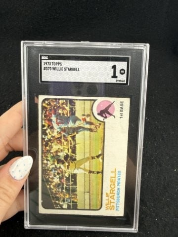 1973 Topps Willie Stargell Baseball Card: KEY WORDS: INDIAN ARTIFACT ARTIFACTS ARROWHEAD ARROWHEADS NATIVE AMERICAN MISSISSIPPIAN QUAPAW CADDO POTTERY COINS MORGAN DOLLAR PEACE DOLLAR SILVER COINS. All coins have been Sigma tested for