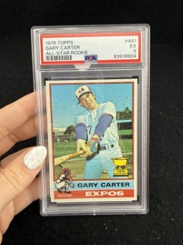 1976 Topps Gary Carter Baseball Card: KEY WORDS: INDIAN ARTIFACT ARTIFACTS ARROWHEAD ARROWHEADS NATIVE AMERICAN MISSISSIPPIAN QUAPAW CADDO POTTERY COINS MORGAN DOLLAR PEACE DOLLAR SILVER COINS. All coins have been Sigma tested for authent