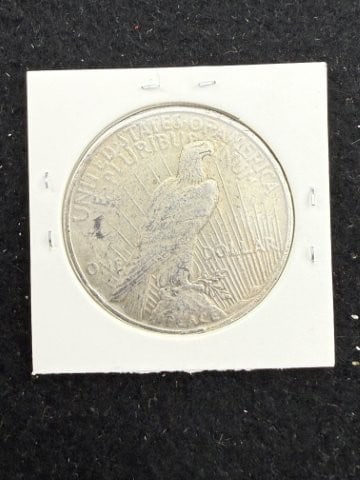 1924 Peace Silver Dollar Coin - 2