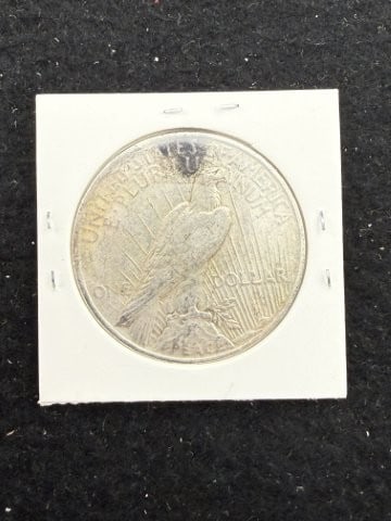 1922 Peace Silver Dollar Coin - 2