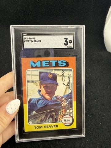 1975 Topps Tom Seaver Baseball Card: KEY WORDS: INDIAN ARTIFACT ARTIFACTS ARROWHEAD ARROWHEADS NATIVE AMERICAN MISSISSIPPIAN QUAPAW CADDO POTTERY COINS MORGAN DOLLAR PEACE DOLLAR SILVER COINS. All coins have been Sigma tested for