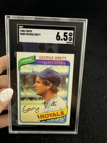 1980 Topps George Brett Baseball Card: KEY WORDS: INDIAN ARTIFACT ARTIFACTS ARROWHEAD ARROWHEADS NATIVE AMERICAN MISSISSIPPIAN QUAPAW CADDO POTTERY COINS MORGAN DOLLAR PEACE DOLLAR SILVER COINS. All coins have been Sigma tested for authent