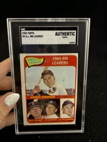 1965 Topps RBI Leaders Baseball Card: KEY WORDS: INDIAN ARTIFACT ARTIFACTS ARROWHEAD ARROWHEADS NATIVE AMERICAN MISSISSIPPIAN QUAPAW CADDO POTTERY COINS MORGAN DOLLAR PEACE DOLLAR SILVER COINS. All coins have been Sigma tested for authent