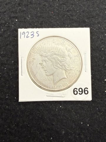 1923 S Peace Silver Dollar Coin: KEY WORDS: INDIAN ARTIFACT ARTIFACTS ARROWHEAD ARROWHEADS NATIVE AMERICAN MISSISSIPPIAN QUAPAW CADDO POTTERY COINS MORGAN DOLLAR PEACE DOLLAR SILVER COINS. All coins have been Sigma tested for authent