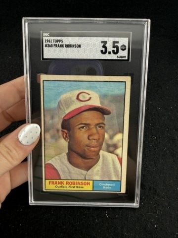 1961 Topps Frank Robinson Baseball Card: KEY WORDS: INDIAN ARTIFACT ARTIFACTS ARROWHEAD ARROWHEADS NATIVE AMERICAN MISSISSIPPIAN QUAPAW CADDO POTTERY COINS MORGAN DOLLAR PEACE DOLLAR SILVER COINS. All coins have been Sigma tested for