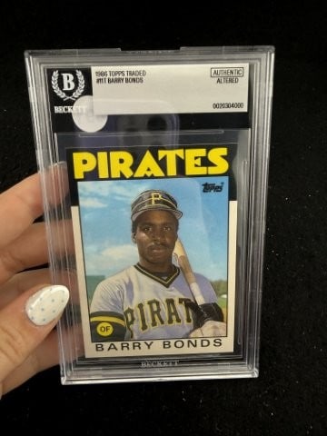 1986 Topps Traded Barry Bonds Baseball Card: KEY WORDS: INDIAN ARTIFACT ARTIFACTS ARROWHEAD ARROWHEADS NATIVE AMERICAN MISSISSIPPIAN QUAPAW CADDO POTTERY COINS MORGAN DOLLAR PEACE DOLLAR SILVER COINS. All coins have been Sigma tested for