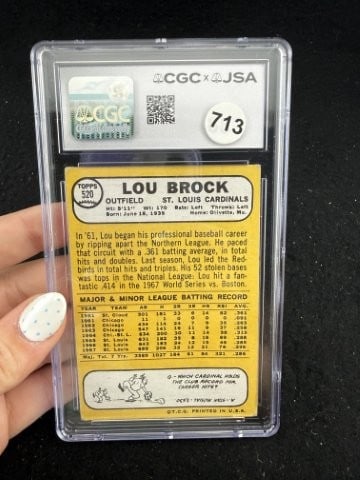 Lou Brock Hand Signed Authentic Autograph - 2