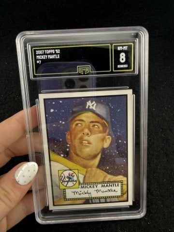 2007 Topps Mickey Mantle Baseball Card: KEY WORDS: INDIAN ARTIFACT ARTIFACTS ARROWHEAD ARROWHEADS NATIVE AMERICAN MISSISSIPPIAN QUAPAW CADDO POTTERY COINS MORGAN DOLLAR PEACE DOLLAR SILVER COINS. All coins have been Sigma tested for