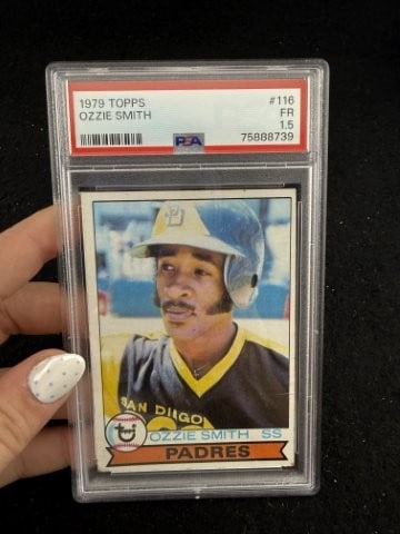 1979 Topps Ozzie Smith Baseball Card: KEY WORDS: INDIAN ARTIFACT ARTIFACTS ARROWHEAD ARROWHEADS NATIVE AMERICAN MISSISSIPPIAN QUAPAW CADDO POTTERY COINS MORGAN DOLLAR PEACE DOLLAR SILVER COINS. All coins have been Sigma tested for