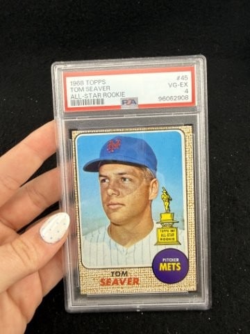 1968 Topps Tom Seaver Baseball Card: KEY WORDS: INDIAN ARTIFACT ARTIFACTS ARROWHEAD ARROWHEADS NATIVE AMERICAN MISSISSIPPIAN QUAPAW CADDO POTTERY COINS MORGAN DOLLAR PEACE DOLLAR SILVER COINS. All coins have been Sigma tested for