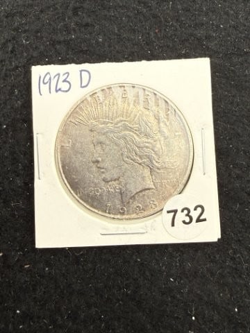 1923 D Peace Silver Dollar Coin: KEY WORDS: INDIAN ARTIFACT ARTIFACTS ARROWHEAD ARROWHEADS NATIVE AMERICAN MISSISSIPPIAN QUAPAW CADDO POTTERY COINS MORGAN DOLLAR PEACE DOLLAR SILVER COINS. All coins have been Sigma tested for
