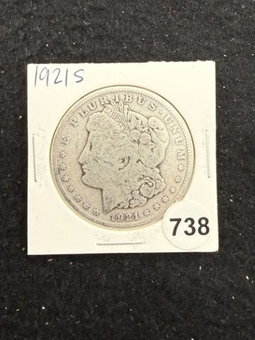 1921 S Morgan Silver Dollar Coin: KEY WORDS: INDIAN ARTIFACT ARTIFACTS ARROWHEAD ARROWHEADS NATIVE AMERICAN MISSISSIPPIAN QUAPAW CADDO POTTERY COINS MORGAN DOLLAR PEACE DOLLAR SILVER COINS. All coins have been Sigma tested for