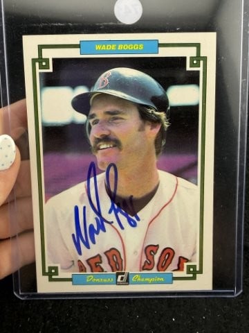 Wade Boggs Hand Signed Authentic Autograph: KEY WORDS: INDIAN ARTIFACT ARTIFACTS ARROWHEAD ARROWHEADS NATIVE AMERICAN MISSISSIPPIAN QUAPAW CADDO POTTERY COINS MORGAN DOLLAR PEACE DOLLAR SILVER COINS. All coins have been Sigma tested for authent